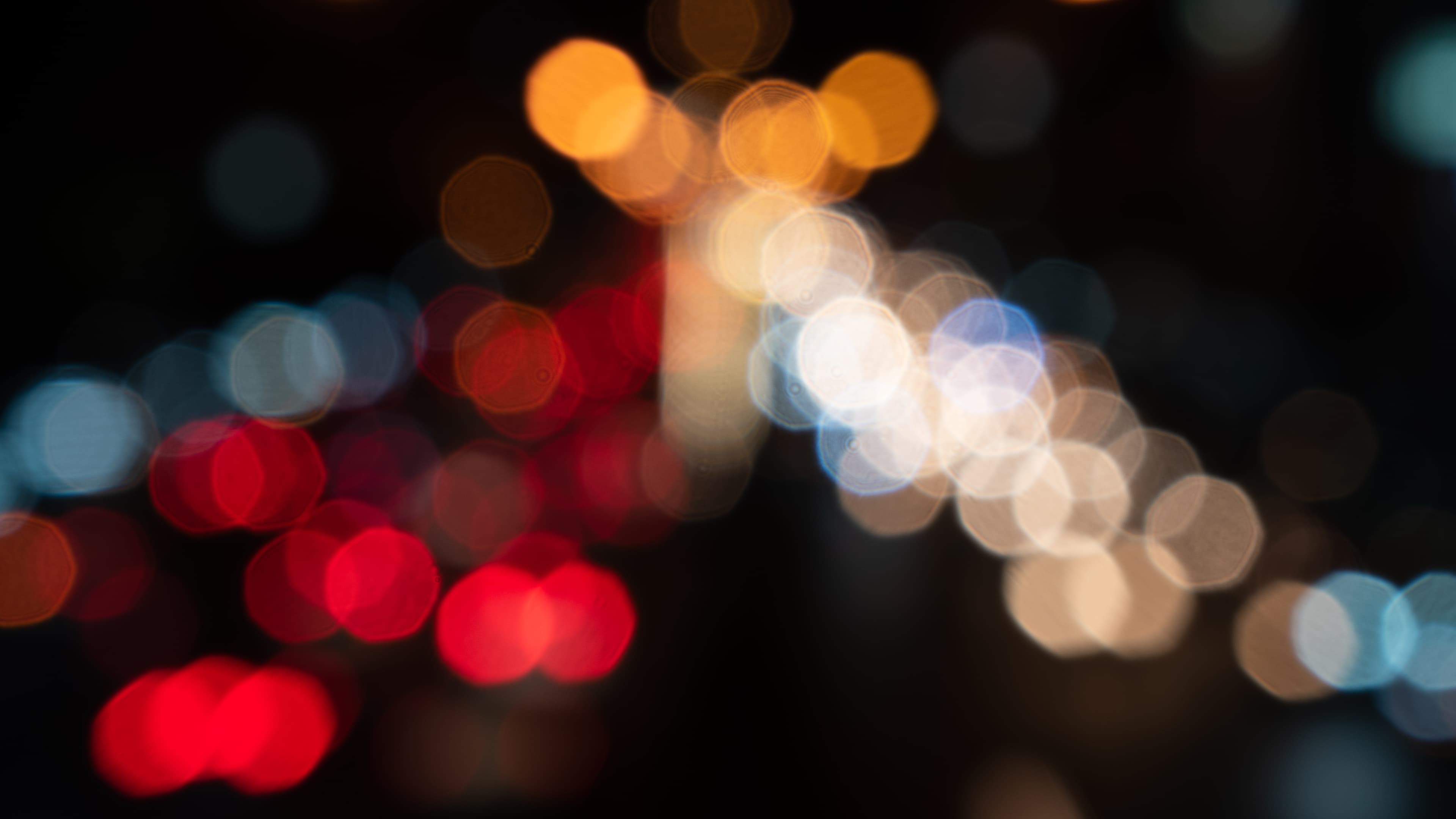 When you want to take car lights, but you don't have a tripod, take a bokeh instead.