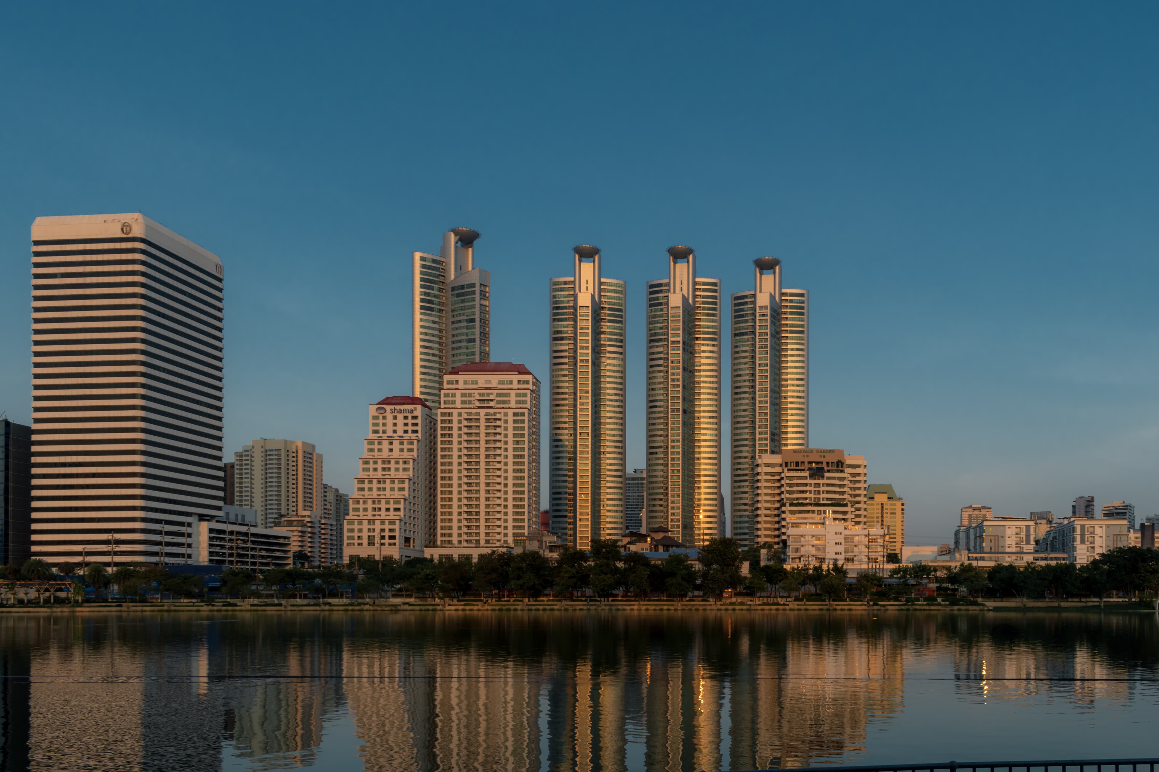 You can find this view at Benjakitta park.