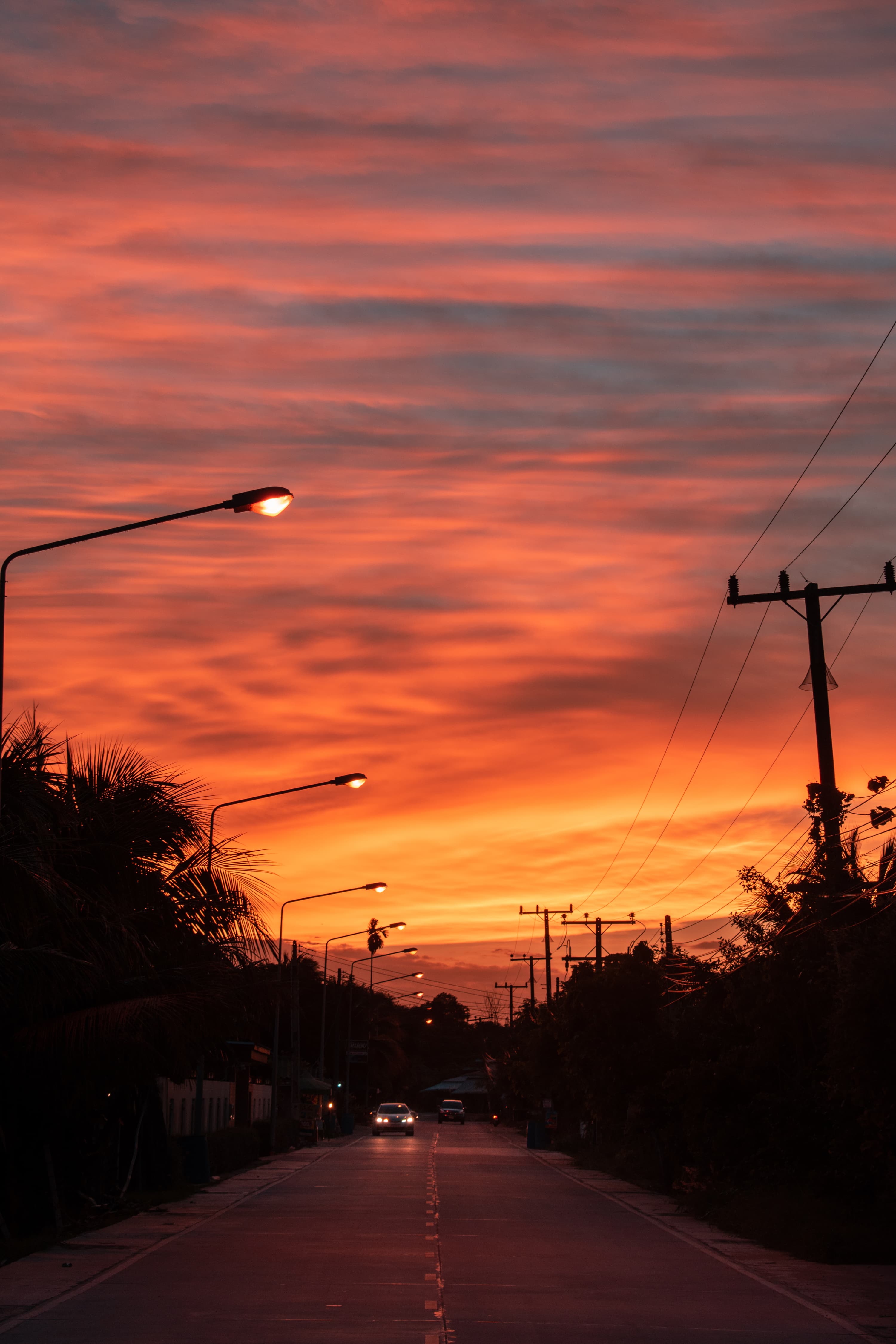 Sunset on exactly Summer Solstice day